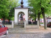 Figura św. Floriana na rynku w Ciężkowicach
