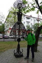 Brześć - Ulica Gogola z ciekawymi latarniami
