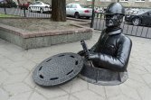 Brześć - Ulica Gogola z ciekawymi latarniami