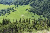 Widok z góry na sedlo Medziholie