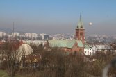 Widok z Krzemionek na kościół Redemptotystów